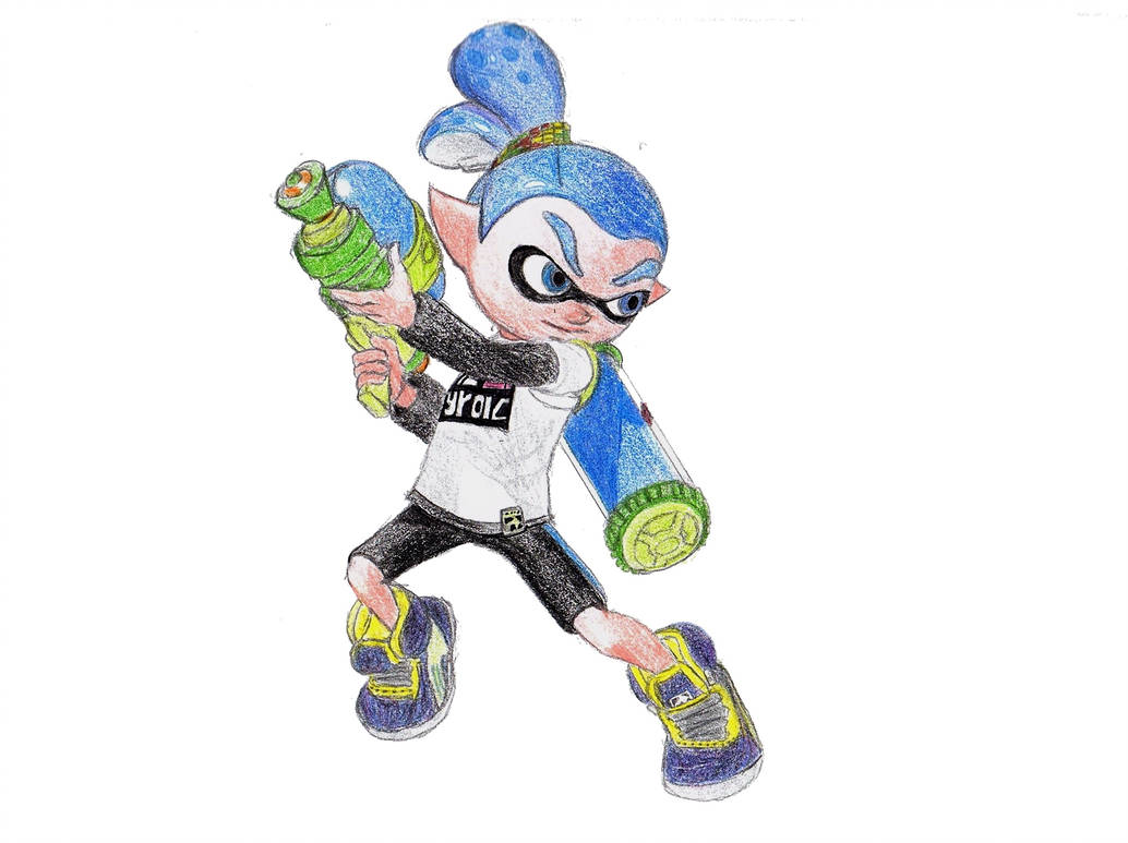 1034x773 inkling boy splatoon pencil drawing