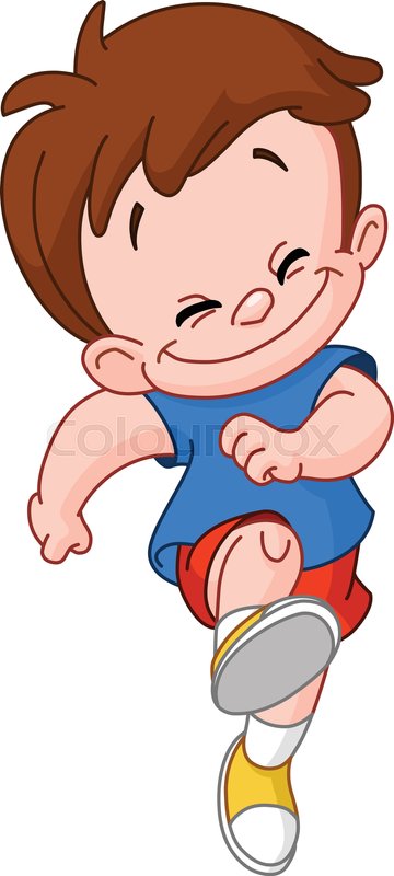 360x800 happy young boy running in skipping stock vector colourbox