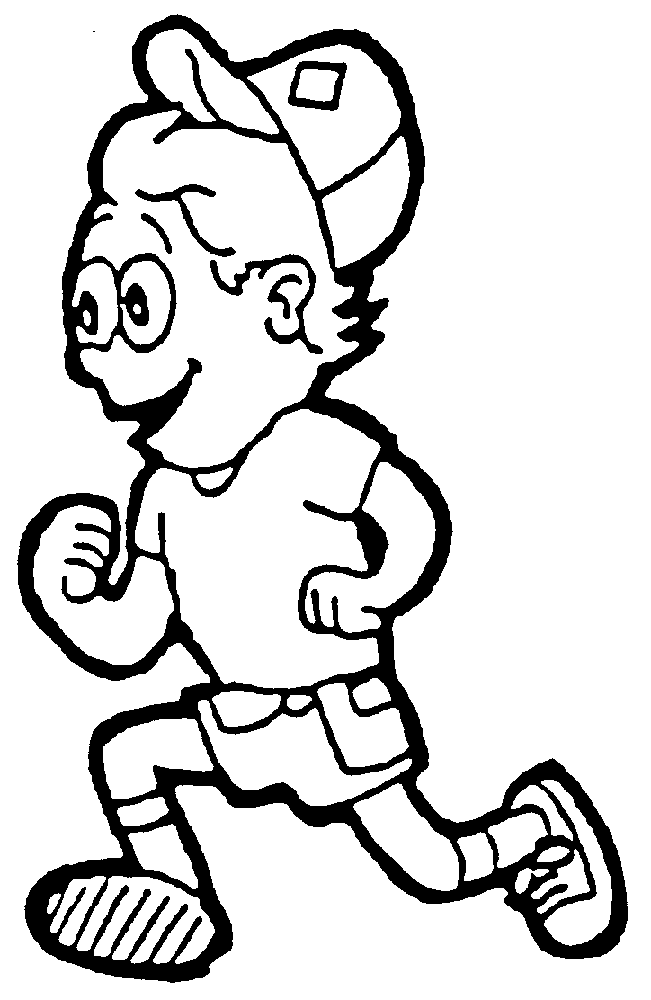 724x1112 Running Boy Clipart Black And White