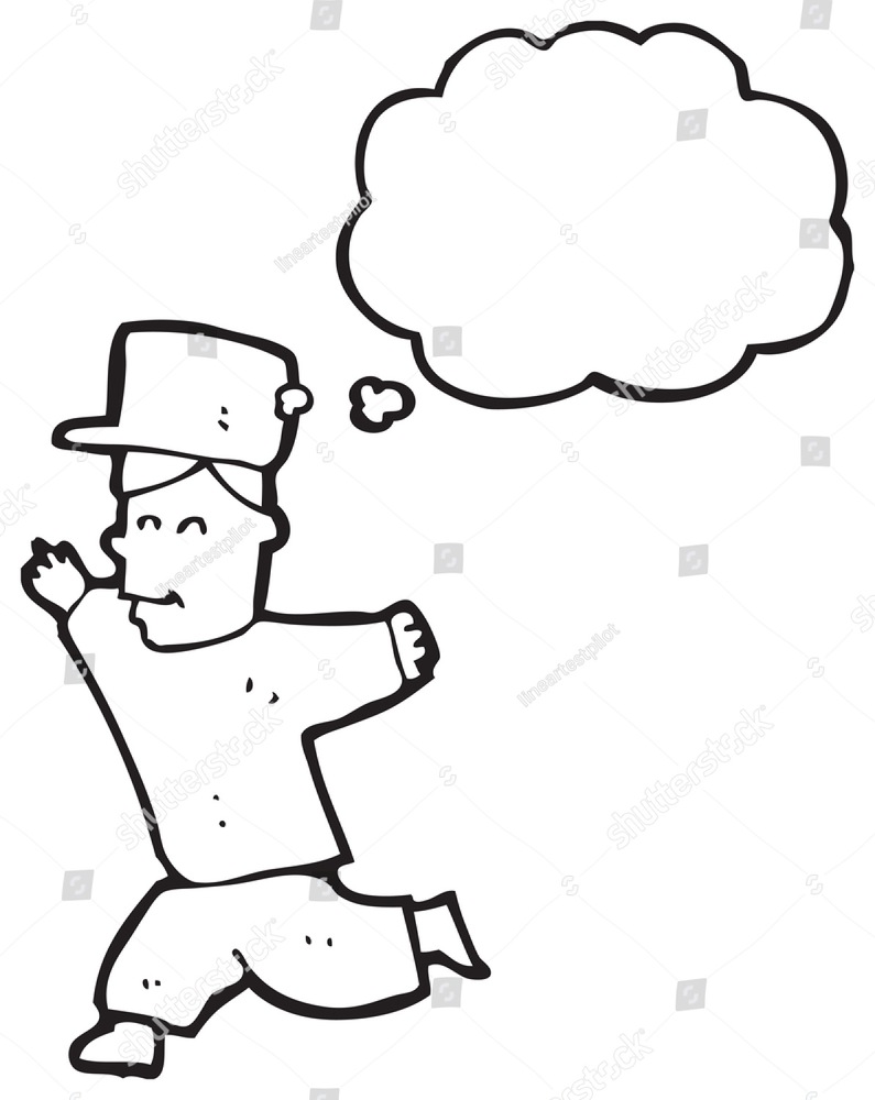 795x1000 Cartoon Boy Running With Speech Bubble Ez Canvas