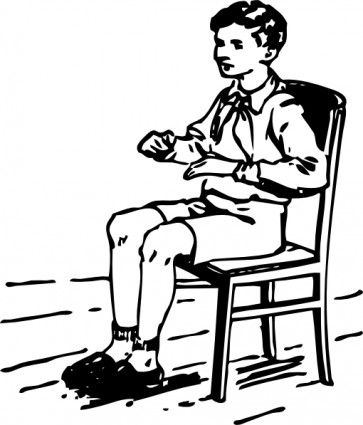 363x425 To Draw A Child Sitting In A Chair Boy Sitting In Chair Clip Art