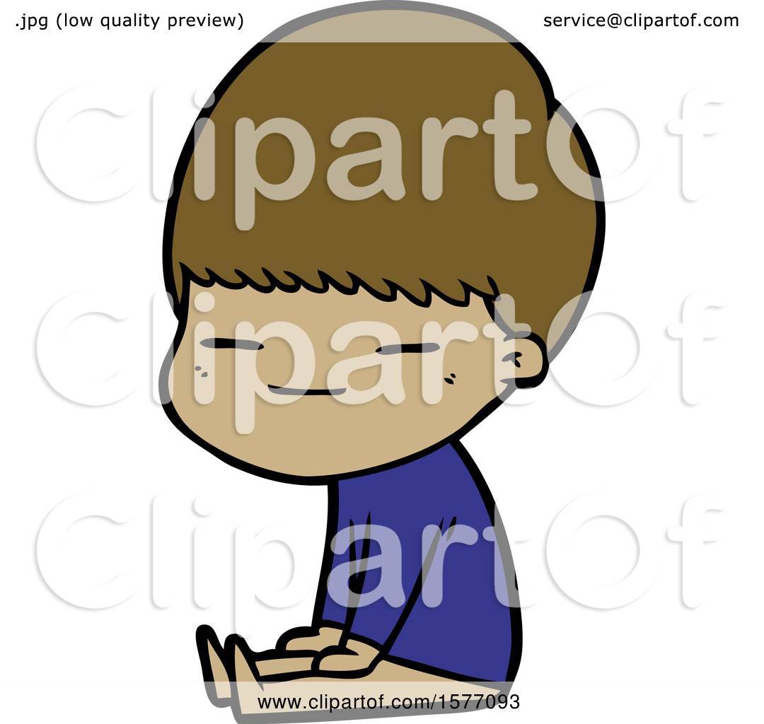 1080x1024 Cartoon Smug Boy Sitting