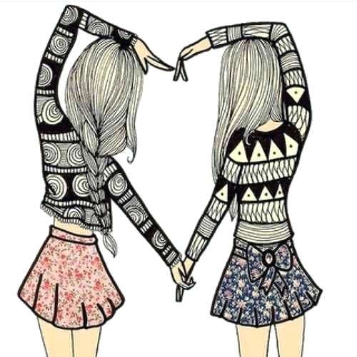 500x501 Best Friend Drawing Running