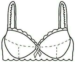 320x267 Bra Template Templatescolor Pages Breast Cancer Cards, Fabric