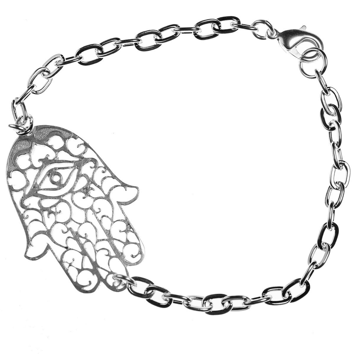 1200x1200 Hamsa Small Silver Dipped Bracelet