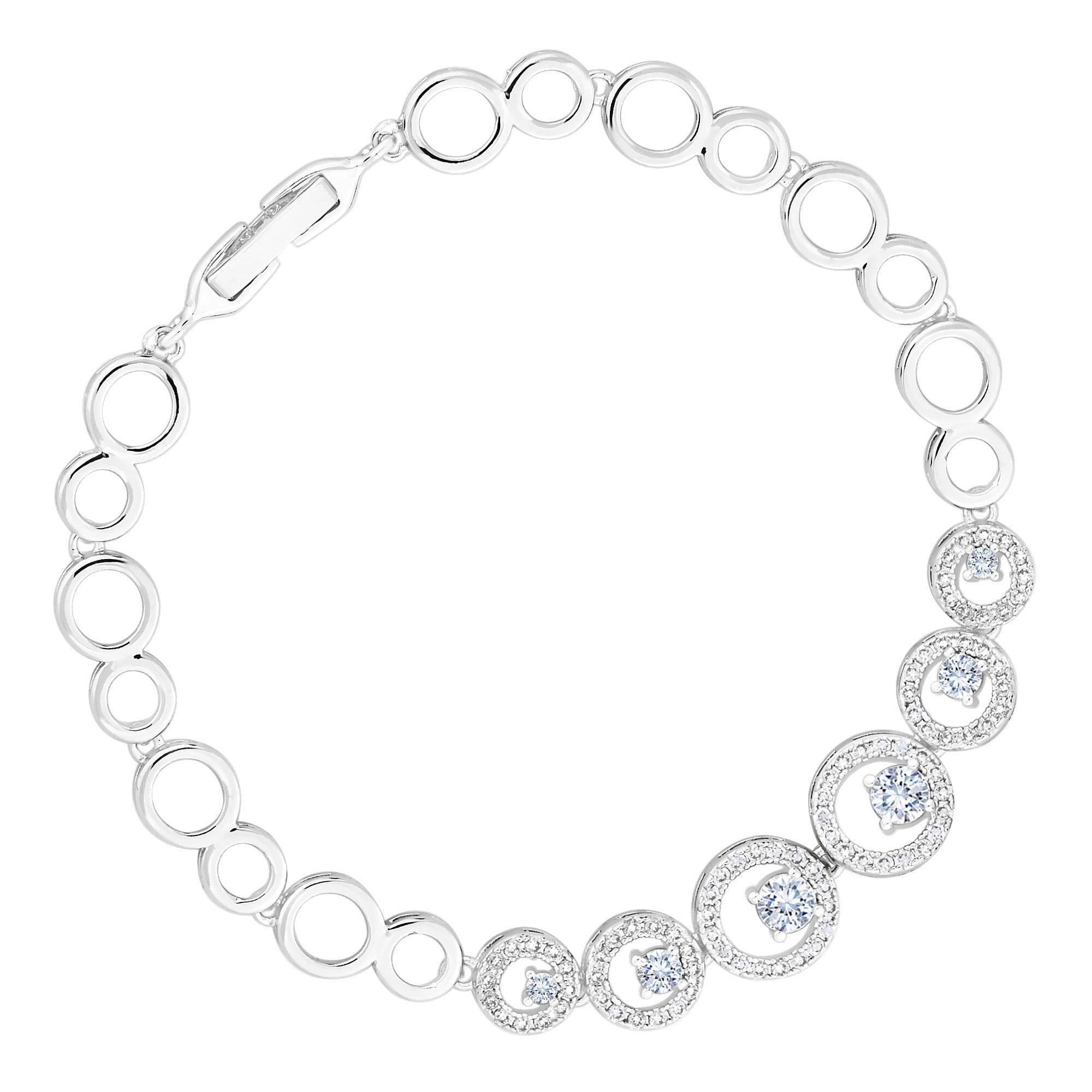 2000x2000 Jon Richard Silver Plated Pave Circle Bracelet