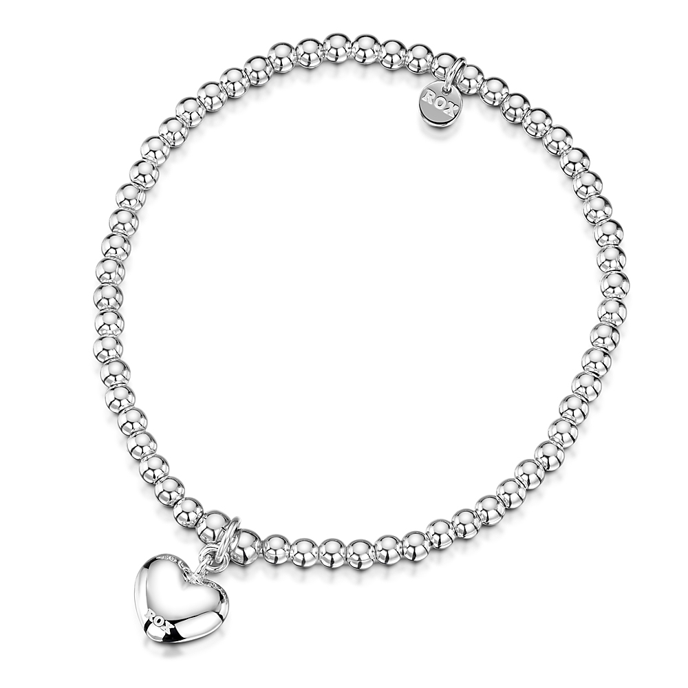 1000x1000 Rox Silver Mini Heart Charm Bracelet Rox