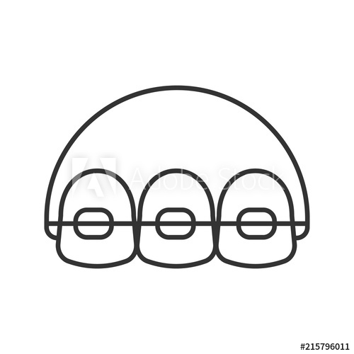 500x500 Dental Braces Linear Icon