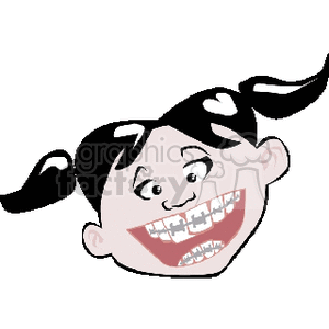 300x300 Little Girl With Braces Clipart Royalty Free Clipart