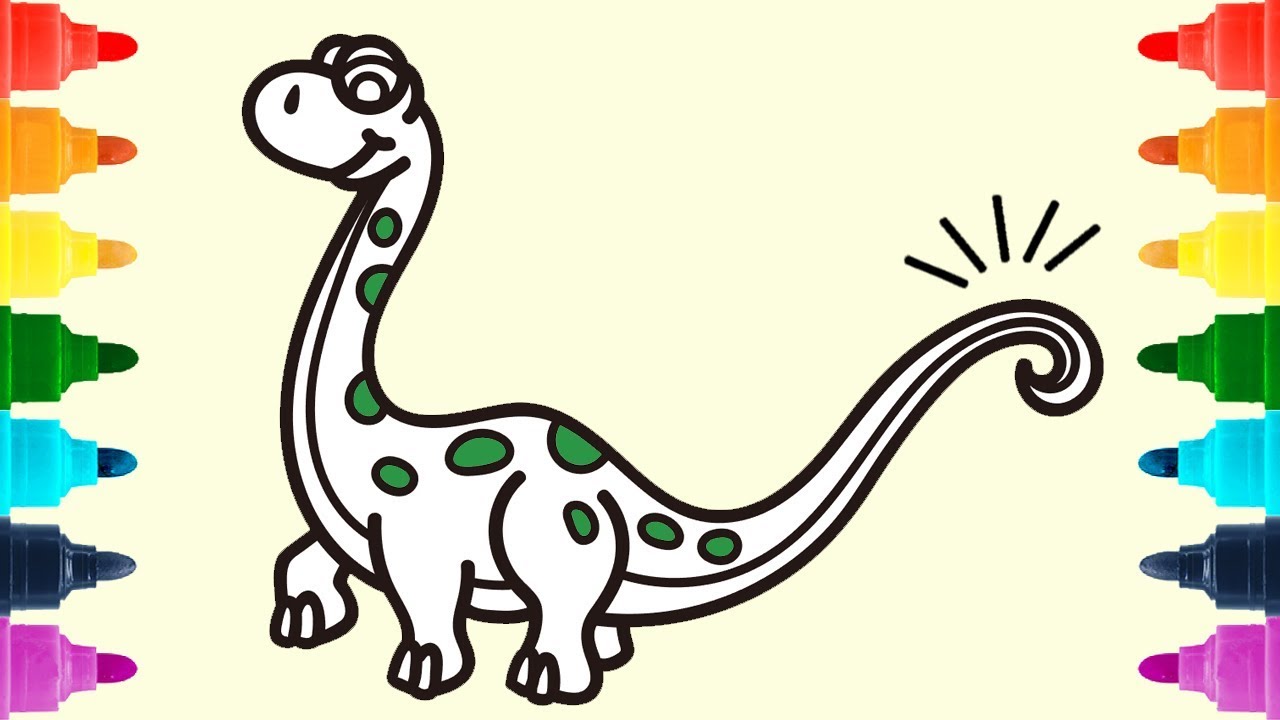 1280x720 How To Draw A Brachiosaurus Dinosaur From Jurassic World For Kids