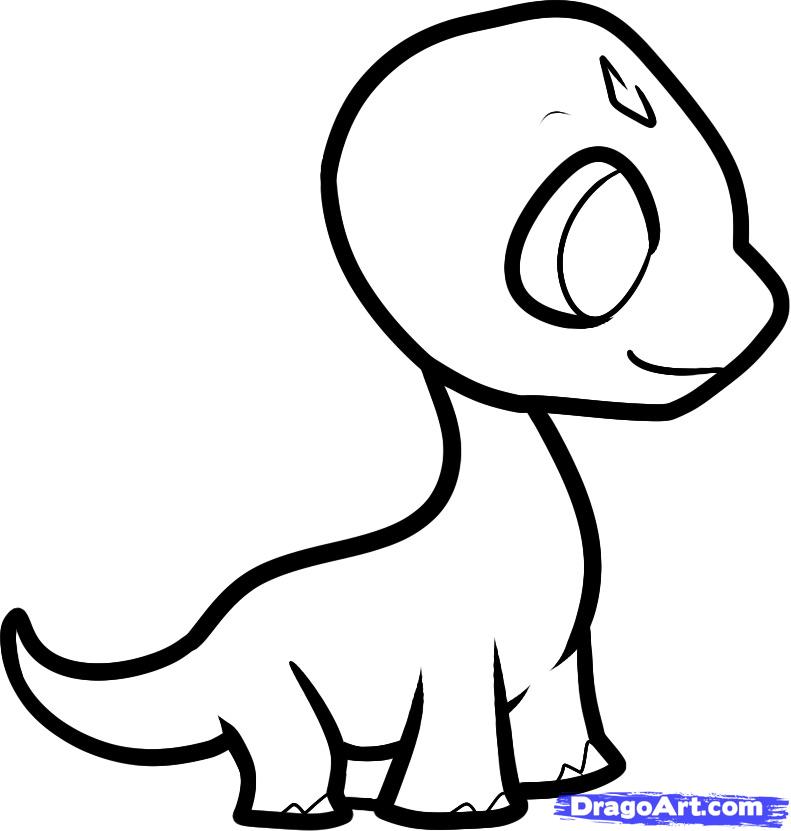 791x831 How To Draw A Brachiosaurus For Kids, Step