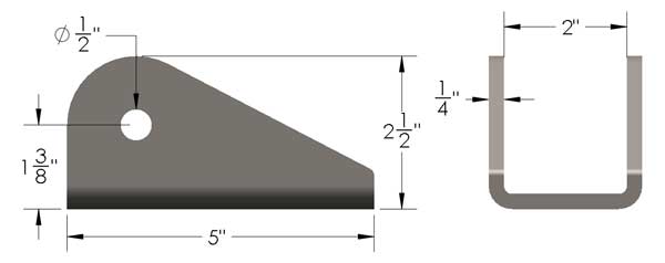 600x238 Frame Link Mount Bracket Pair