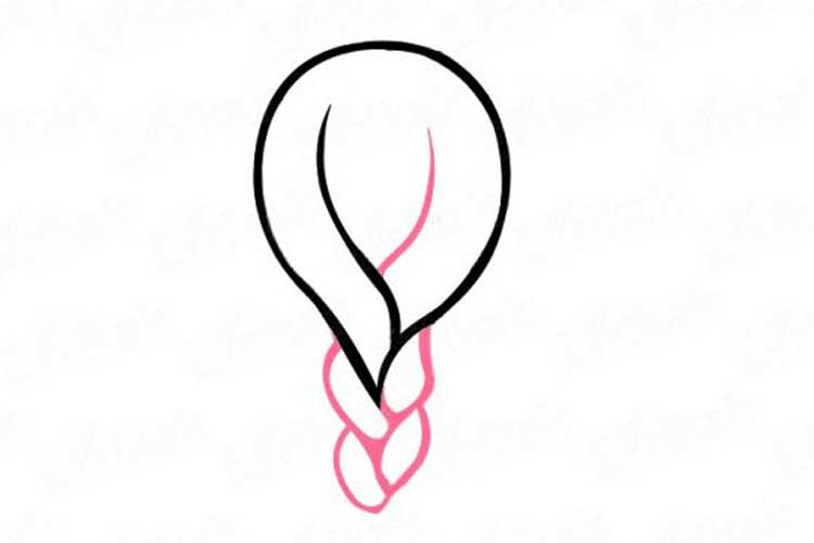 750x500 How To Draw A Braids Black, French, Tumblr, Step