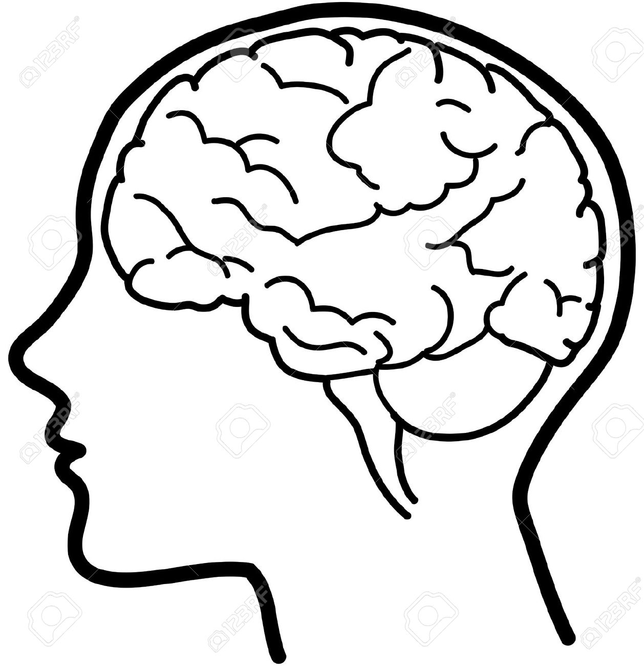 1258x1300 Brain Drawing Free Download