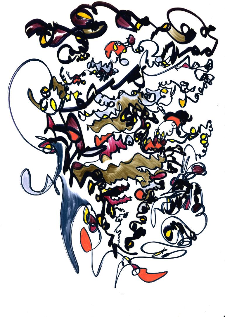 770x1085 Monkey Brain Drawing