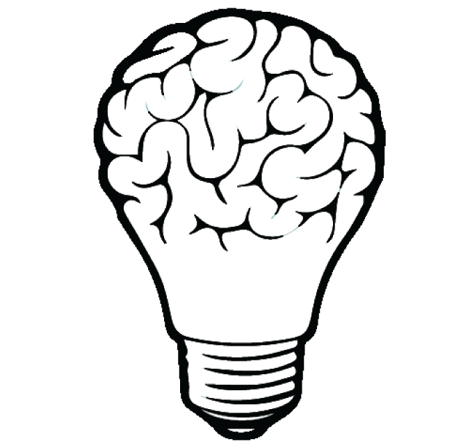 666x644 Collection Of Free Lightbulb Drawing Brain Download On Ui Ex