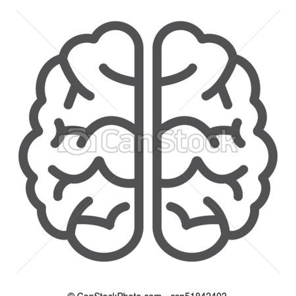 1024x1024 Brain Line Drawing Birthday Clipart House Clipart Online Download