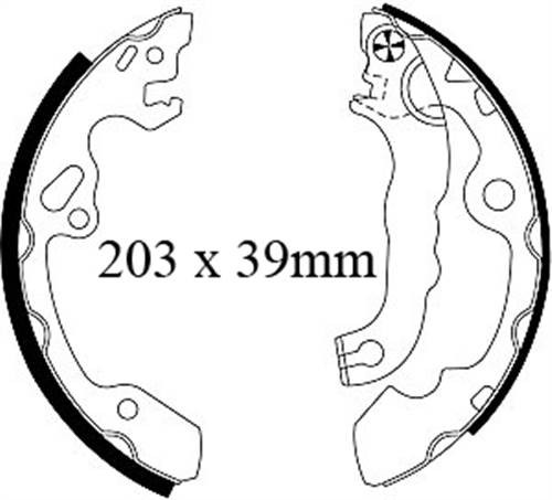 500x453 Rear Brake Shoes Ford Focus