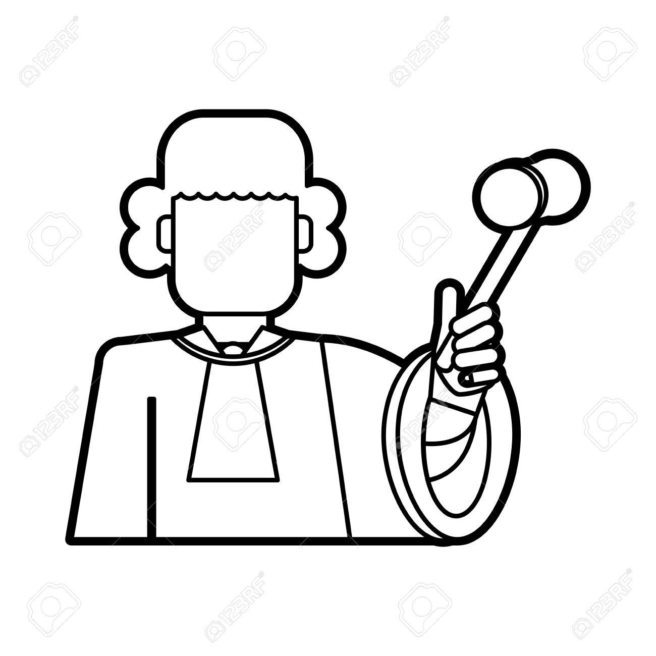 1300x1300 Gavel Drawing Judicial Branch For Free Download