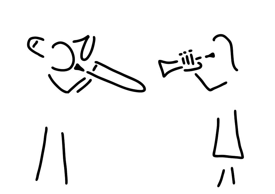 900x635 posaunist trumpet player brass player drawing