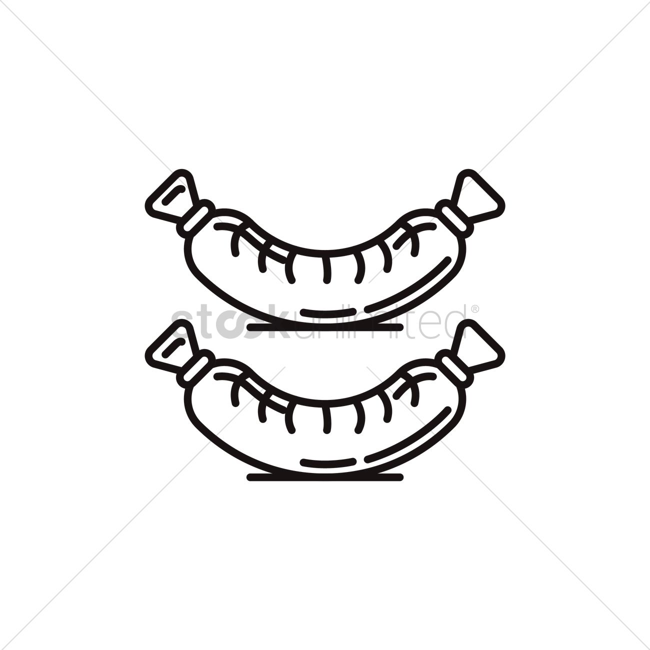 1300x1300 German Sausage Vector Image