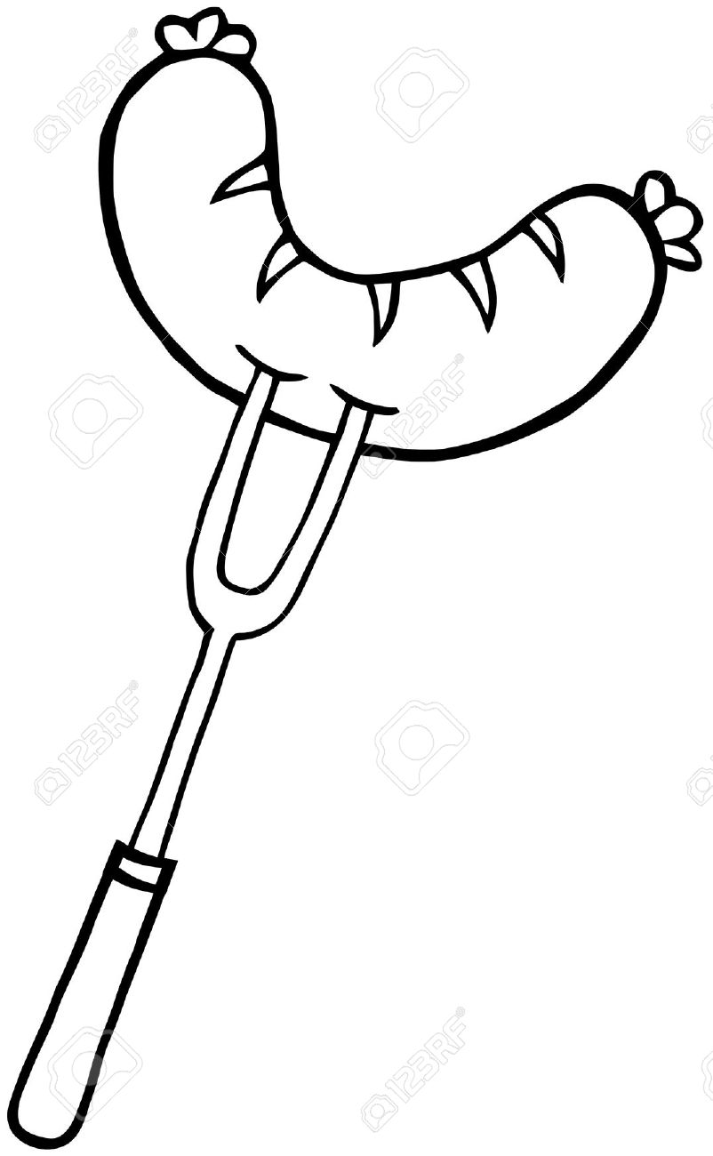 802x1300 Sausage Drawing Free Download