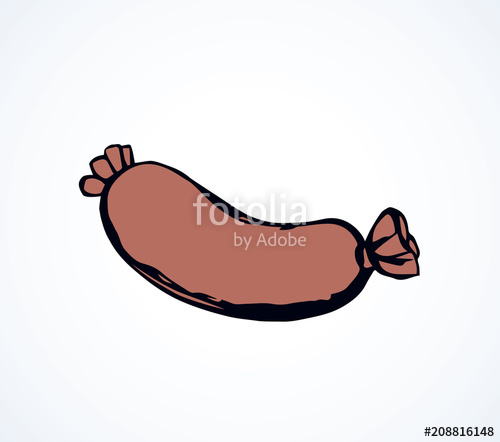 500x442 Sausage Vector Drawing Stock Image And Royalty Free Vector