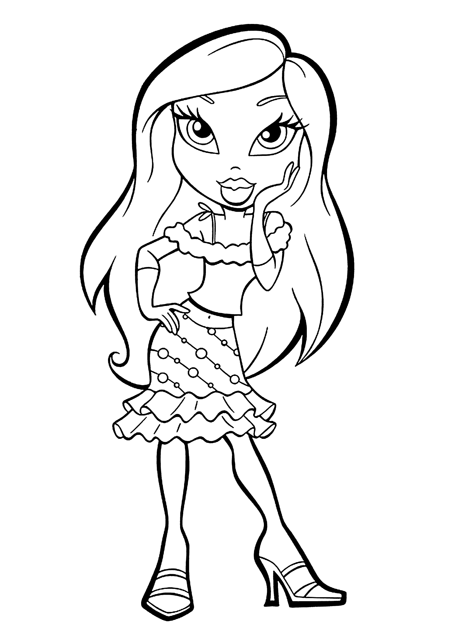 1483x2079 Bratz Dolls Coloring Pages For Kids, Printable Free Coloring