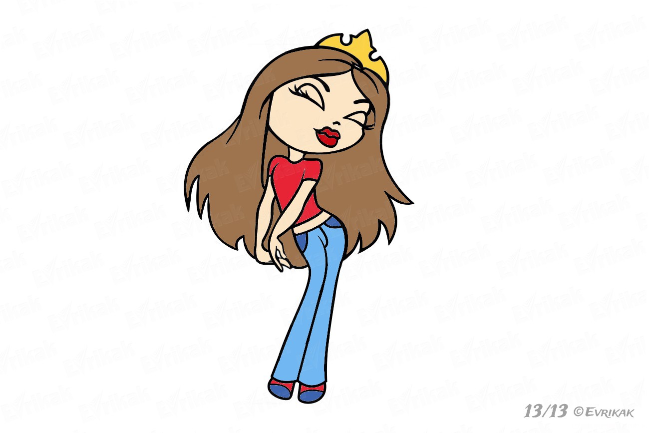 1300x867 How To Draw A Bratz Doll Using A Pencil