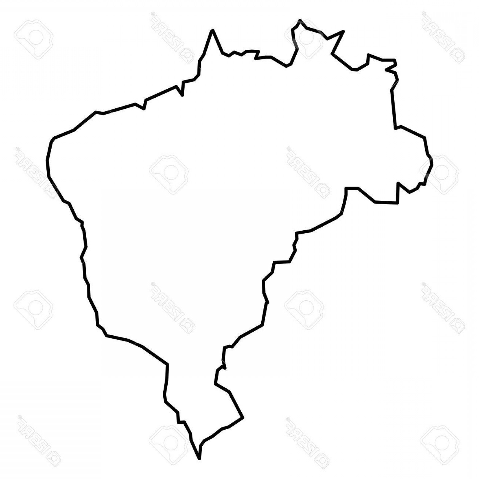 1560x1560 Brazil Map Vector Studiogrfx