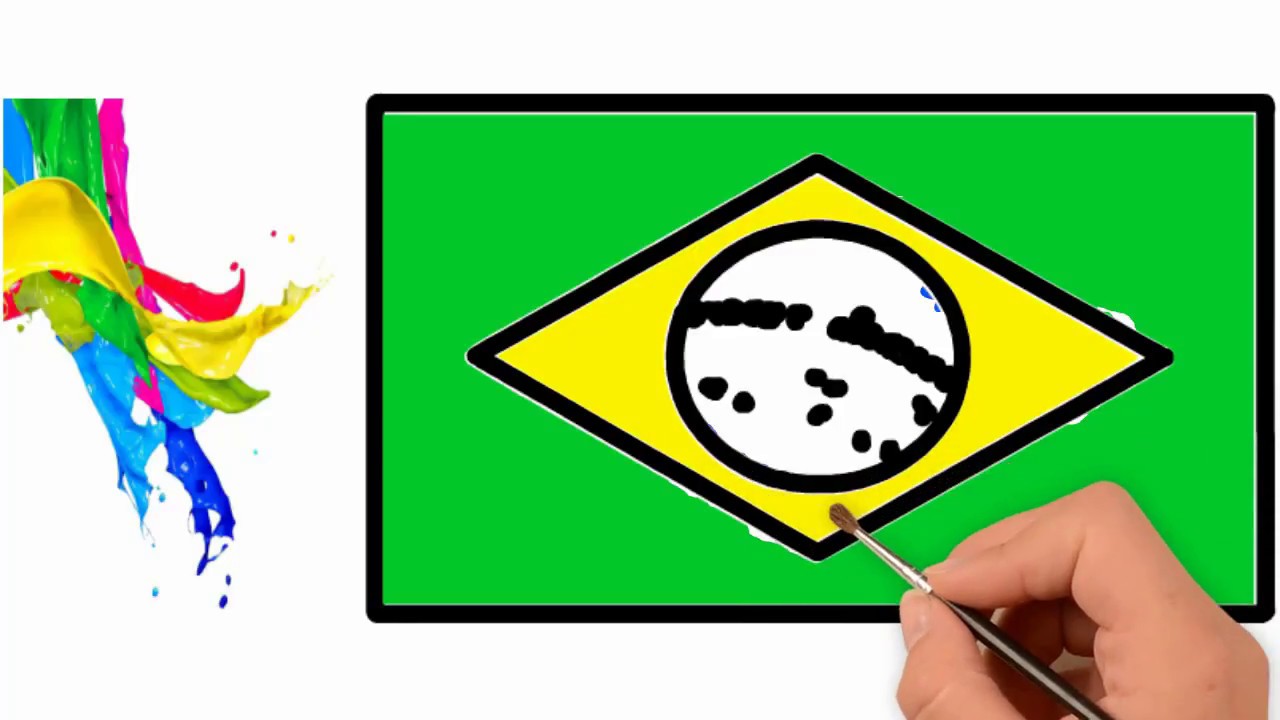 1280x720 How To Draw Brazil Flag