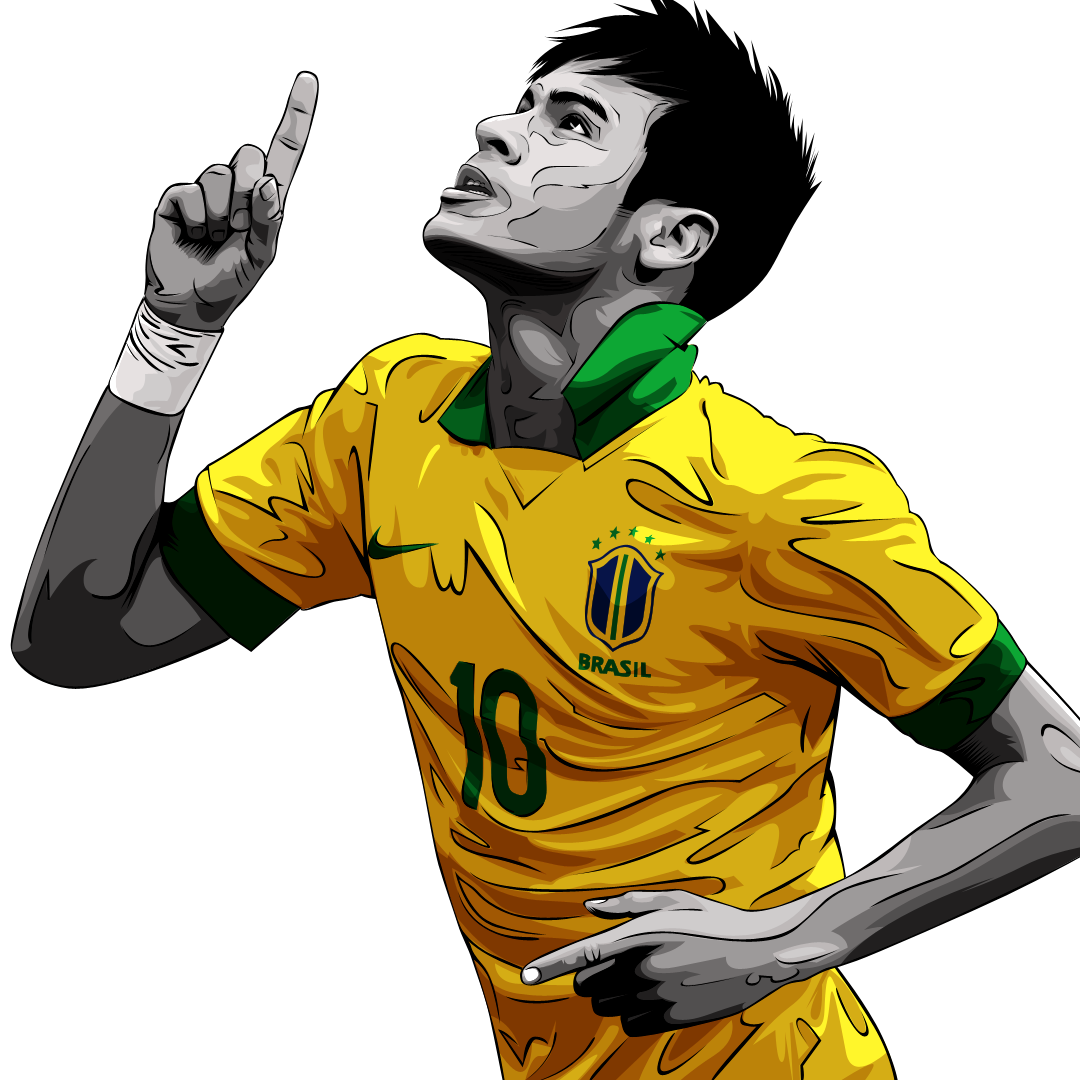 1080x1080 Neymar Brazil Drawing Png