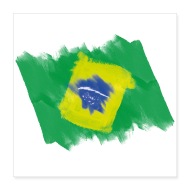 190x190 Brazil Flag In Cool Brush Design Poster Spreadshirt