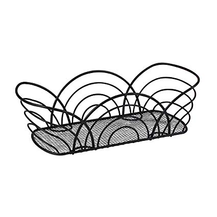 425x425 Spectrum Diversified Twist Flower Bread Basket, Black