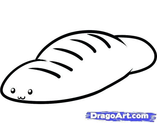 520x409 How To Draw Bread How To Draw Bread Draw Braids