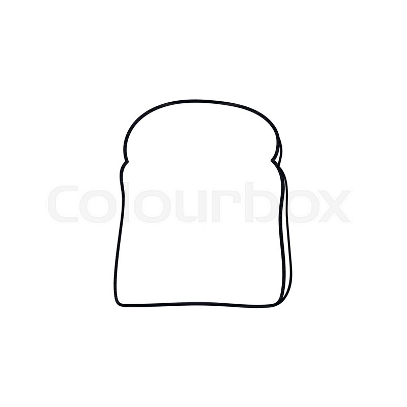 800x800 Whole Wheat Toast Bread Hand Drawn Stock Vector Colourbox