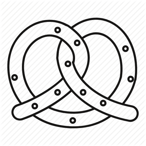 512x512 Bread, Line, Outline, Pretzel, Salt, Salty, Snack Icon