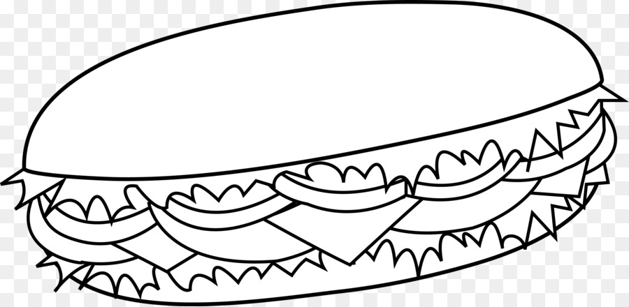 900x440 Collection Of Free Sandwich Clipart Line Drawing Amusement