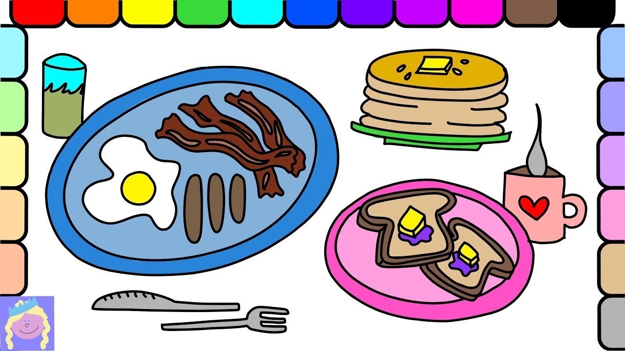 1280x720 Glittery Breakfast Drawing Step