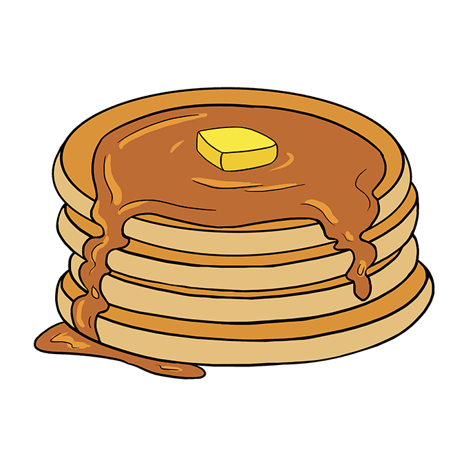680x678 How To Draw Pancakes