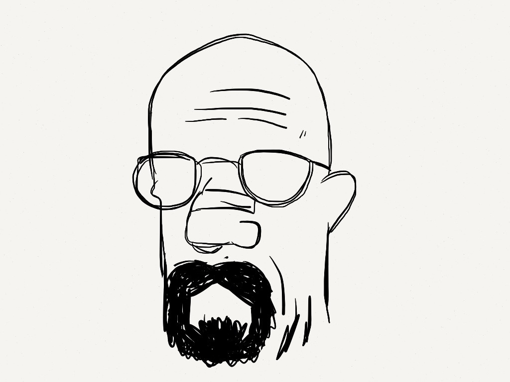 1024x768 A Drawing Of Walter I Drew On My Ipad! Breakingbad