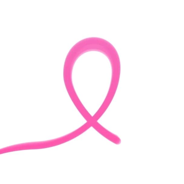 608x608 Female Silhouette With Pink Ribbon Template For Breast Cancer