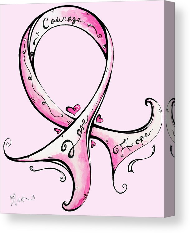 610x750 Pink Breast Cancer Ribbon Canvas Print Canvas Art
