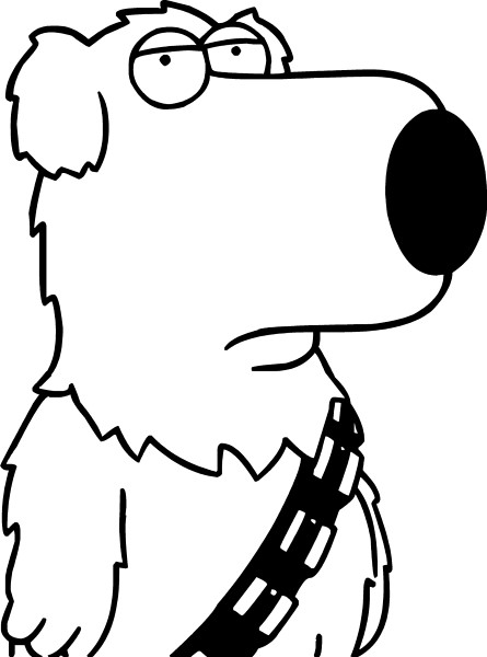 445x600 Family Guy Brian Griffin Decal Sticker