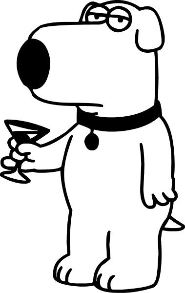 379x600 Family Guy Brian Griffin Decal Sticker