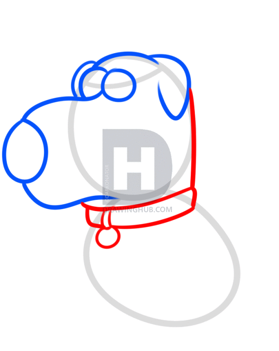 573x720 How To Draw Brian Griffin From Family Guy, Step