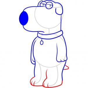 302x302 How To Draw Brian Griffin, Step