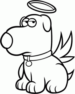 240x302 How To Draw Brian Griffin From Family Guy
