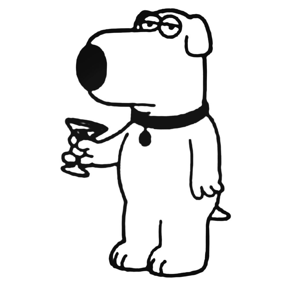 1000x1000 Brian Griffin Vinyl Decal