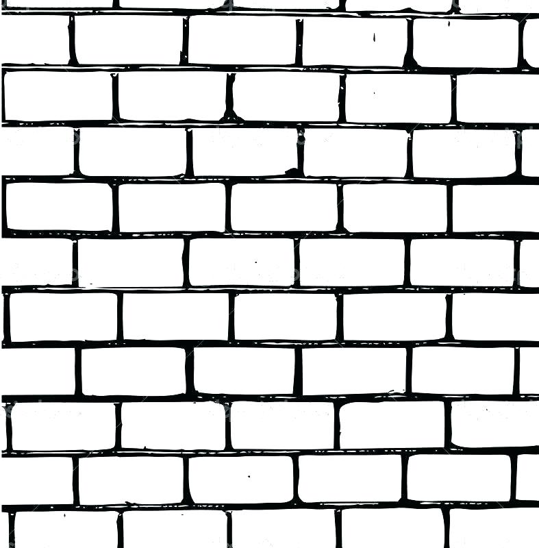 787x800 Brick Wall Template Black And White